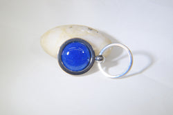 Key Ring With True Blue Stone