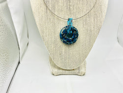 Steel Blue and Grey Pendant