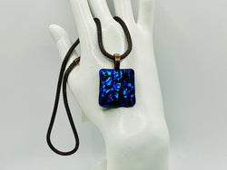 Brilliant Blue Square Pendant