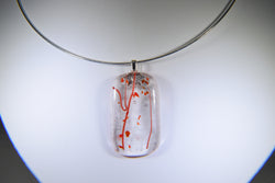 Clear with Red Embellishments Pendant