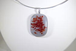 Grey With Red Specks Pendant