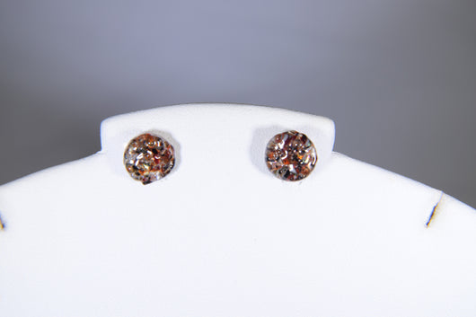 Multi-Colored Round Stud Earrings